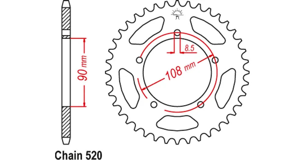 Sertifioitu Takaratas 520 45 hammasta PBR 1515 (JTR18)