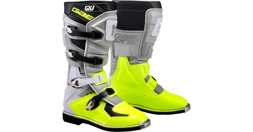 Alennus Gaerne Cross Junior / KID GXJ harmaat/keltaiset fluo lasten motocross-kengät