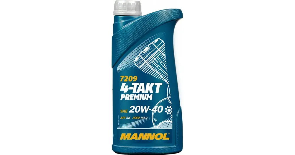 Mannol Premium 7209 20W40 4T moottoriöljy, puolisynteettinen, 1 litra Korkea Laatu