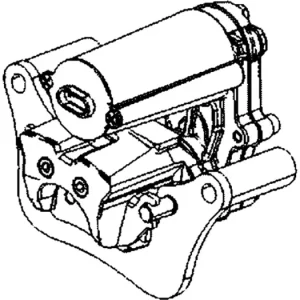 Kallistuksen lukituksen jarrusatula, etu, Kymco CV3 550 Aito
