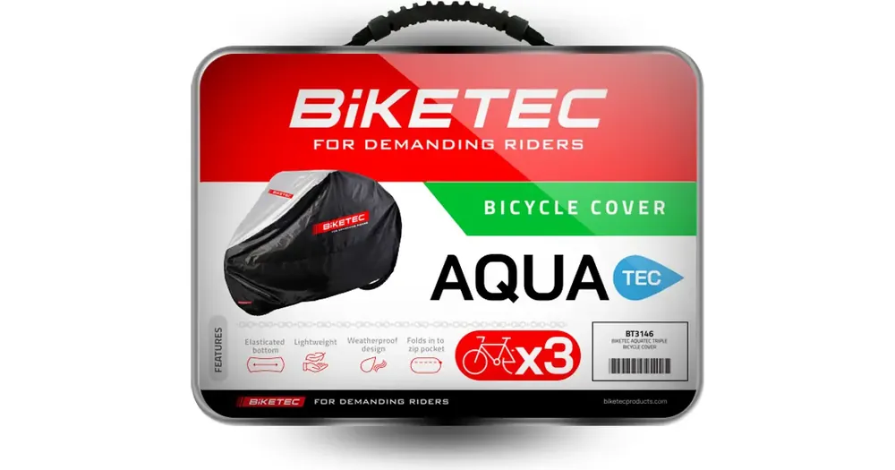 Aito Biketec AQUATEC vedenpitävä suojapeite kolmelle polkupyörälle, koko L