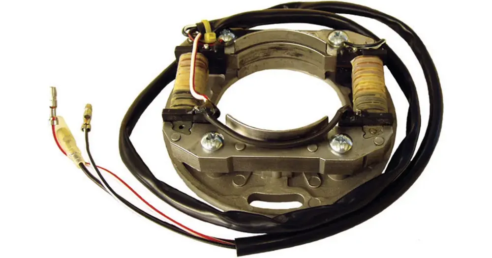 Aito Staattori, sytytyspuola, generaattorin staattori, laturi, Electrex ST2801 Suzuki RM80, RM85, TÄYDELLINEN