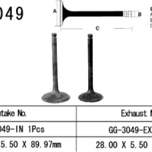 Tehdashinta Vesrah GG-3049-EX pakoventtiili