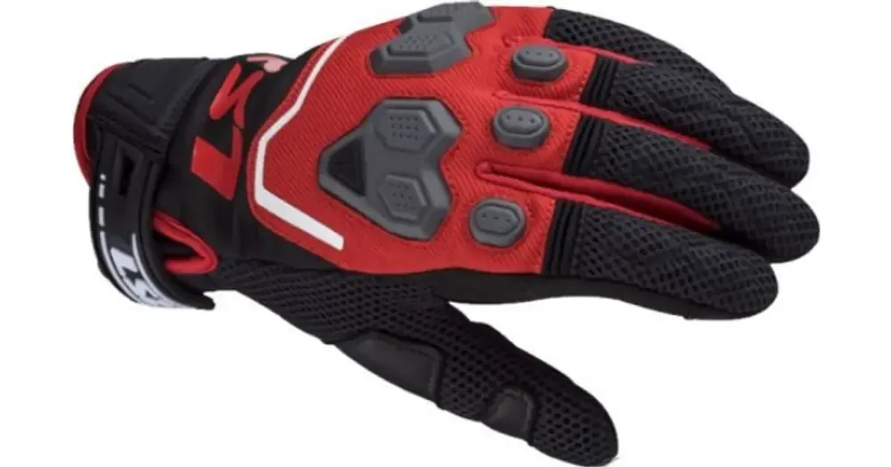 Aito LS2 Vega Black Red moottoripyörähanskat, kevät, kesä