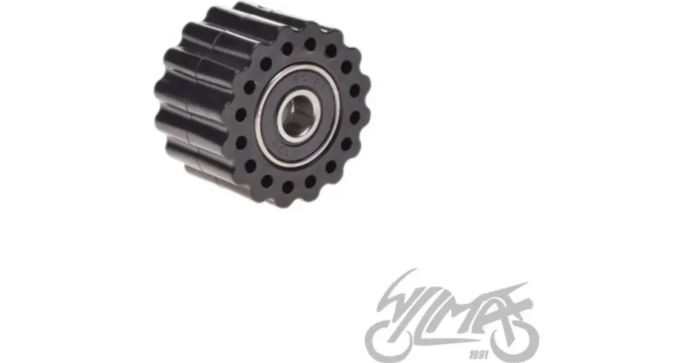 Kausialennus Ketjunohjainrulla, halkaisija 38 mm, reikä 8 mm, leveys 24 mm, musta, WM Motor