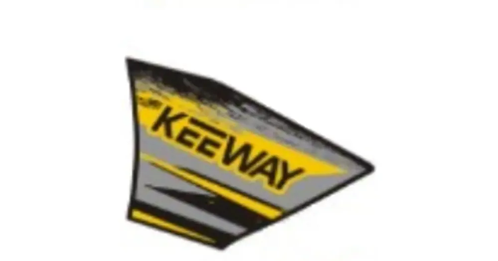 Suoraan Valmistajalta Etutarrasarja vasen, keltainen-musta N607, Keeway Fact 05523B59N607