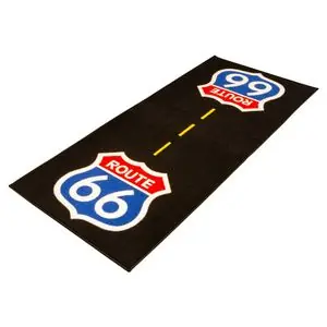 BIKETEK MOTO SERIES 3 ROUTE 66 190x80cm Universal Ympäristön matto - Musta Ajankohtainen