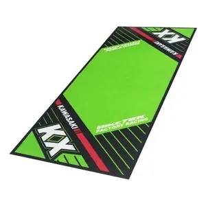 BIKETEK MOTO SERIES 6 KAWASAKI KX 190x80cm Universal Ympäristön matto - Vihreä / Musta Pikatoimitus