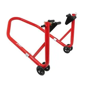 Osta Verkossa P2R LEVE - BEQUILLE STAND AVANT UNIVERSEL ACIER ROUGE SUPPORT ROULEAUX CAOUTCHOUC Universal Pukki