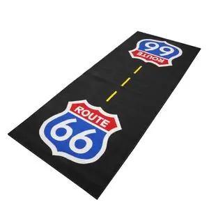 BIKETEK CUSTOM ROUTE 66 250x100cm Universal Ympäristön matto - Musta Uusi Kokoelma