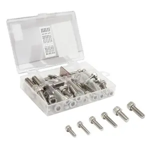 Kuuma Tarjous P2R VIS CHC 6 PANS CREUX M5 x 15 mm - M5 20 mm - M6 x20 mm - M6 25mm - M8 20mm - M8 25mm BOITE 60 PIECES Universal Moottoripyörän kiinnityssarja