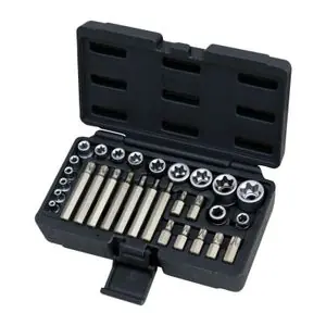 Alkuperäinen KS Tools Coffret de douilles et douilles tournevis TORX®, 1/4‘‘ - 3/8‘‘ - 1/2‘‘, 30 pièces Universal Hylsy