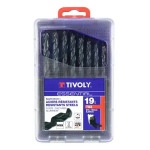 Edullinen Hinta Tivoly TSX ACIER RAPIDE HSS DIAM 1 A 10 mm 0,5 COFFRET 19 PIECES Universal Poranterä