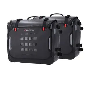 SW-MOTECH SysBag WP L/L (27-40 litraa x 2) täydellinen tukijalla Sivutaskut - Musta Tehdashinta
