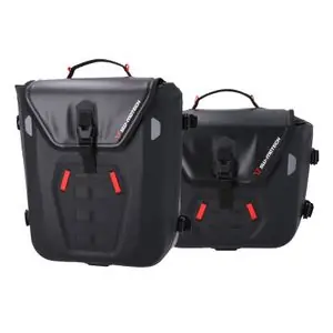 Eniten Myyty SW-MOTECH SysBag WP M/S (17-23 litraa/12-16 litraa) täydellinen tukijalan kanssa Sivutaskut - Musta