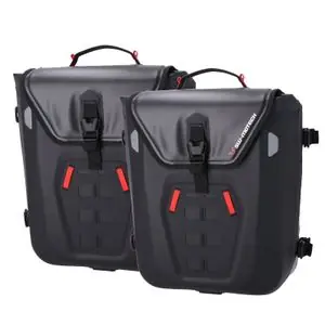SW-MOTECH SysBag WP M/M (17-23 litres x 2) complet avec support Sivutaskut - Musta Edullinen