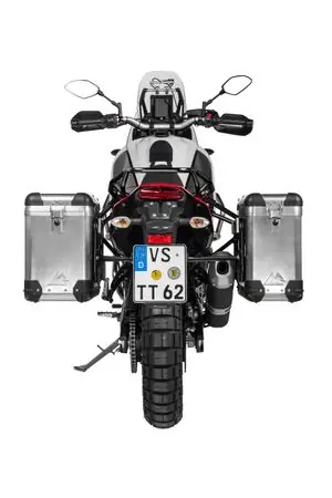 Touratech ZEGA Pro 31/38 - Support noir inclus - Alu Matkalaukku Erikoistarjous