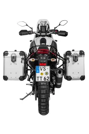 Rajoitettu Tarjous Touratech Kit complet ZEGA Evo 38/45 - Support noir inclus - Anodisé gris Matkalaukku