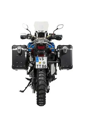 Uusi Kokoelma Touratech ZEGA Evo X Avec déport 38/38 - Support noir inclus - Anodisé noir Matkalaukku