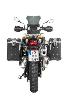 Touratech Kit complet ZEGA Evo 31/38 - Support noir inclus - Anodisé noir Matkalaukku Uutuus