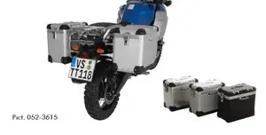 Touratech ZEGA Pro 38/45 - Support gris inclus - Anodisé noir Matkalaukku Bestseller