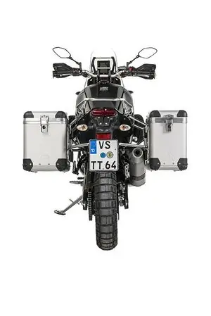 Uutuus Touratech ZEGA Pro 38/45 - Support gris inclus - Anodisé gris Matkalaukku