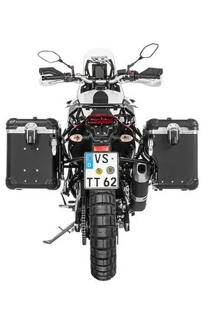 Vain Rajoitetun Ajan Touratech ZEGA Evo X Avec déport 45/45 - Support noir inclus - Anodisé noir Matkalaukku