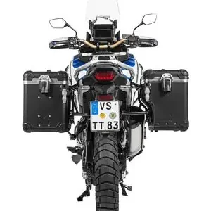 Alennettu Touratech ZEGA Evo X Avec déport 45/45 - Support noir inclus - Anodisé noir Matkalaukku