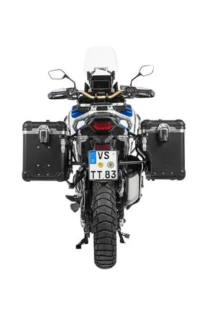 Alennettu Touratech ZEGA Evo X Avec déport 45/45 - Support noir inclus - Anodisé noir Matkalaukku