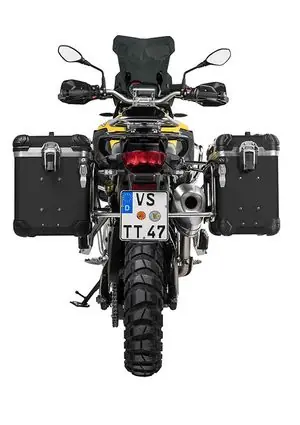 Kausialennus Touratech Kit complet ZEGA Evo 38/45 - Support gris inclus - Anodisé noir Matkalaukku