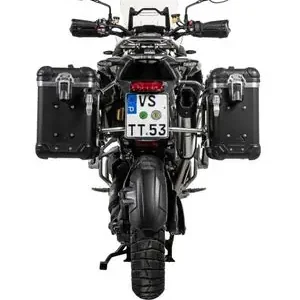 Alennettu Hinta Touratech Kit complet ZEGA Evo 31/38 - Support gris inclus - Anodisé noir Matkalaukku
