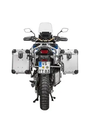 Touratech ZEGA Evo X Avec déport 45/45 - Support gris inclus - Anodisé gris Matkalaukku Alennus