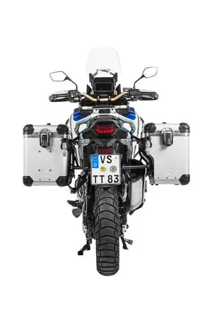 Kausialennus Touratech ZEGA Evo X Avec déport 45/45 - Support noir inclus - Anodisé gris Matkalaukku