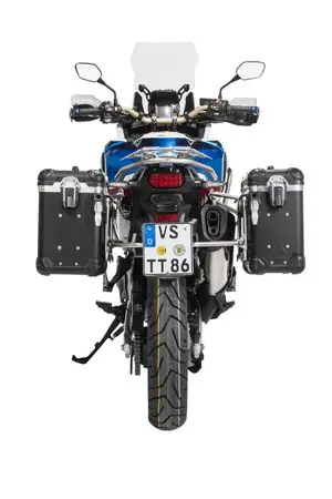 Touratech Kit complet ZEGA Evo 31/38 - Support gris inclus - Anodisé noir Matkalaukku Kausialennus