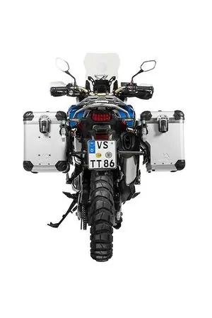 Touratech ZEGA Evo X Avec déport 45/45 - Support noir inclus - Anodisé gris Matkalaukku Bestseller
