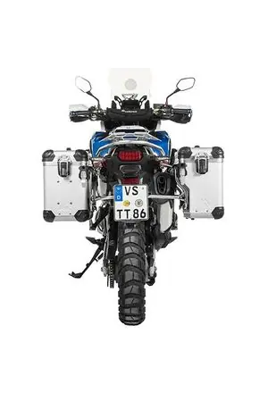 Touratech ZEGA Evo X Avec déport 38/38 - Support gris inclus - Anodisé gris Matkalaukku Kausialennus