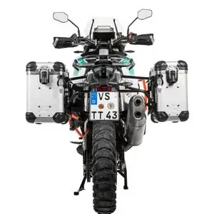 Aito Touratech Kit complet ZEGA Evo 31/38 - Support noir inclus - Anodisé gris Matkalaukku