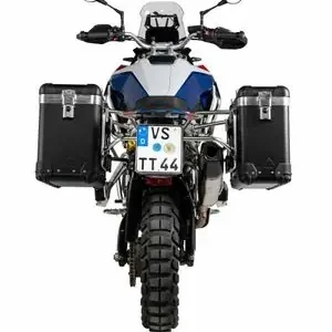 Vain Tänään Touratech ZEGA Pro 31/38 - Support noir inclus - Anodisé noir MatkalaukkuBMW 900 F 900 GS - 2024 - 2026