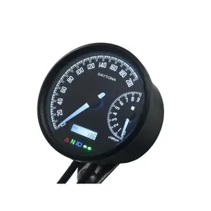Daytona velona- W musta VITESSE 200 KMH - KIERROS 9000 KIERROSTA Universal Digitaalinen mittari - Musta Erikoistarjous