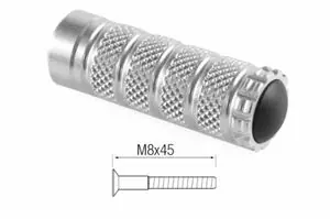 LighTech M8x45 hopea Universal Jalkatuki Tarjous