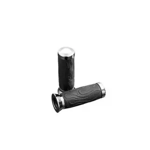 Ajankohtainen Highway Hawk FLAME RUBBER 22MM Universal Ohjaustangon kahvat