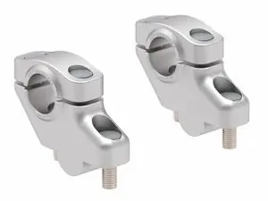 Hepco Becker 30 mm korkea ja 21 mm taakse - hopea Ohjaustangon korotus Alkuperäinen