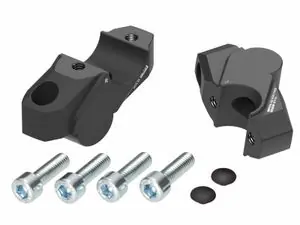 Hepco Becker korkeus 30 mm ja taakse 25 mm - musta Ohjaustangon korotus Bestseller