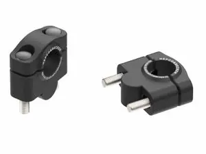 Hepco Becker 25 mm - musta Ohjaustangon korotus Korkea Laatu