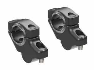 Hepco Becker 30 mm korkea ja 21 mm taakse - musta Ohjaustangon korotus Sertifioitu