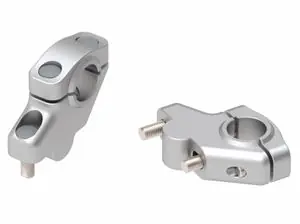 Uutuus Hepco Becker korkeus 30 mm ja taakse 21 mm - hopea Ohjaustangon korotus