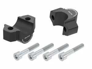 Hepco Becker 20 mm - musta Ohjaustangon korotus Suoraan Valmistajalta